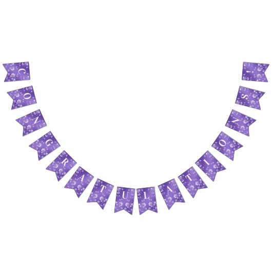 Drapeau stylé de Bunal Floral Violet (Tout)