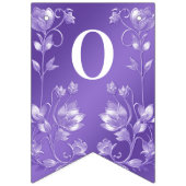 Drapeau stylé de Bunal Floral Violet (Deuxième drapeau)