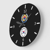 Drapeau sud-coréen grande horloge (Angle)