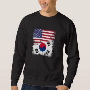 Drapeau sud-coréen Vintage Usa Pullover