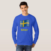 Drapeau Suède Blågult Long Sleeve T-Shirt (Devant entier)
