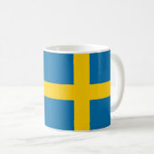 Drapeau Suède Céramique café Mug (Devant droit)