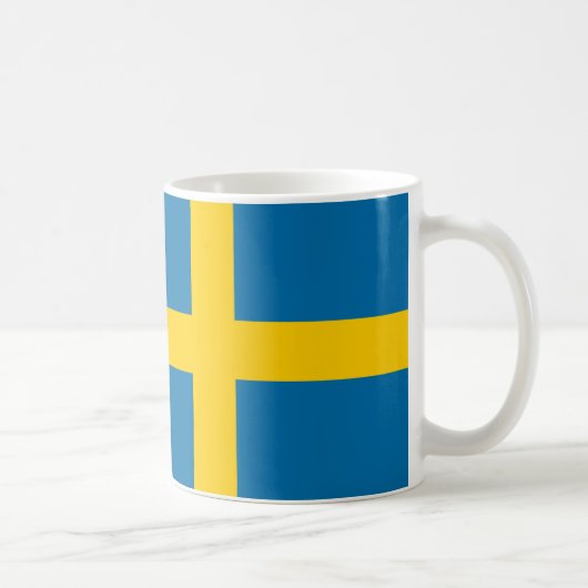 Drapeau Suède Céramique café Mug (Droite)