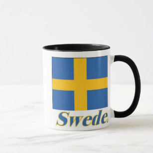 drapeau/Suède de tasse de sonnerie de 11 onces