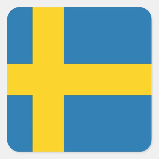 Drapeau Suède x20 autocollants drapeau carré suédo (Devant)