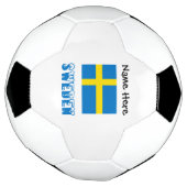 Drapeau suédois avec votre nom Soccer Ball (Tourné)