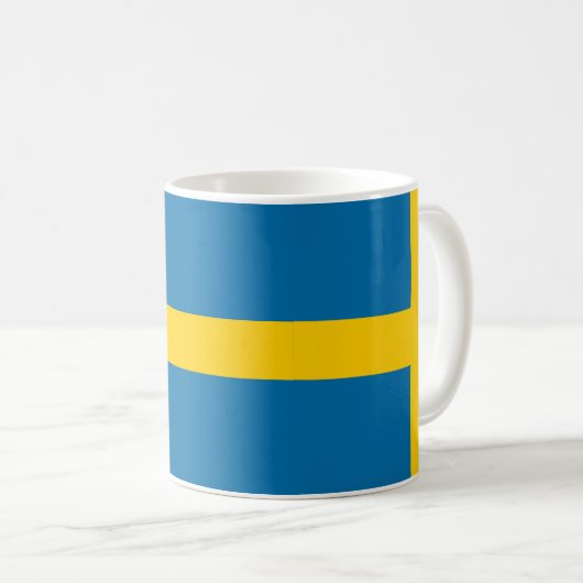 Drapeau suédois Café Mug (Devant droit)