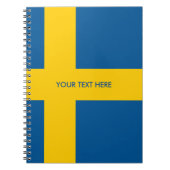 Drapeau suédois de carnet de notes à spirale fait (Devant)