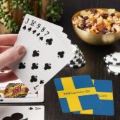 Drapeau suédois des cartes de jeu faites sur (In Situ)