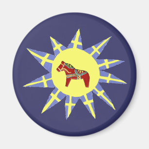 Drapeau suédois et Magnet Cheval de Dala