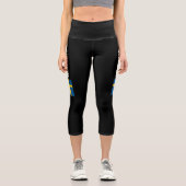 Drapeau suédois haute taille Capri leggings (Recto)