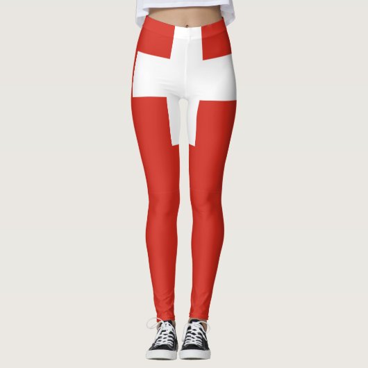 Drapeau suisse Leggings (Devant)