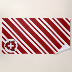 Drapeau suisse serviette de plage