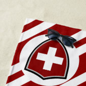 Drapeau suisse serviette de plage (En situation)