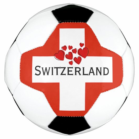 Drapeau suisse SOCCER BALL (Devant)
