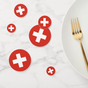 Drapeau suisse Table Confetti