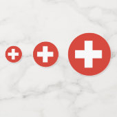 Drapeau suisse Table Confetti (Derrière)