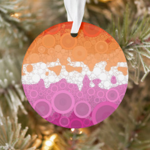 Drapeau Super bohème Bubbly Lesbian Pride Abstrait
