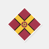 Drapeau sur les serviettes en papier Northamptonsh (Coin)