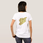 Drapeau Syrie x Carte T-shirt (Dos entier)