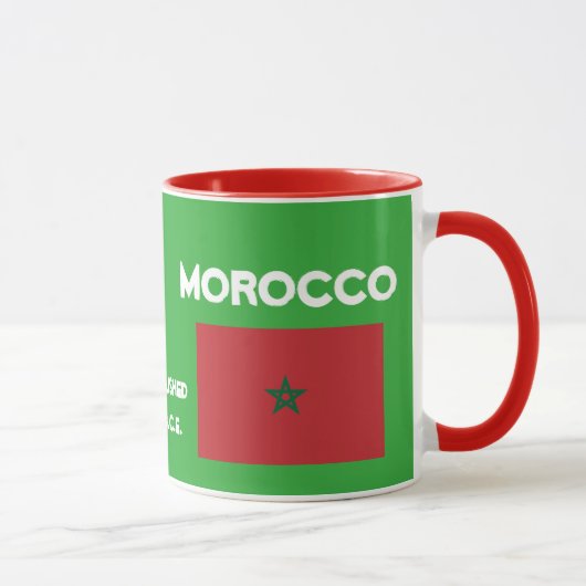 Drapeau Tanger Maroc - Mug personnalisable (Droite)