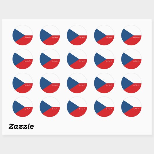 Drapeau tchèque & autocollants de mode République (Feuille)