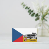 Drapeau tchèque Carte de visite, Tchéquie moderne  (Debout devant)