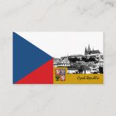 Drapeau tchèque Carte de visite, Tchéquie moderne  (Devant)