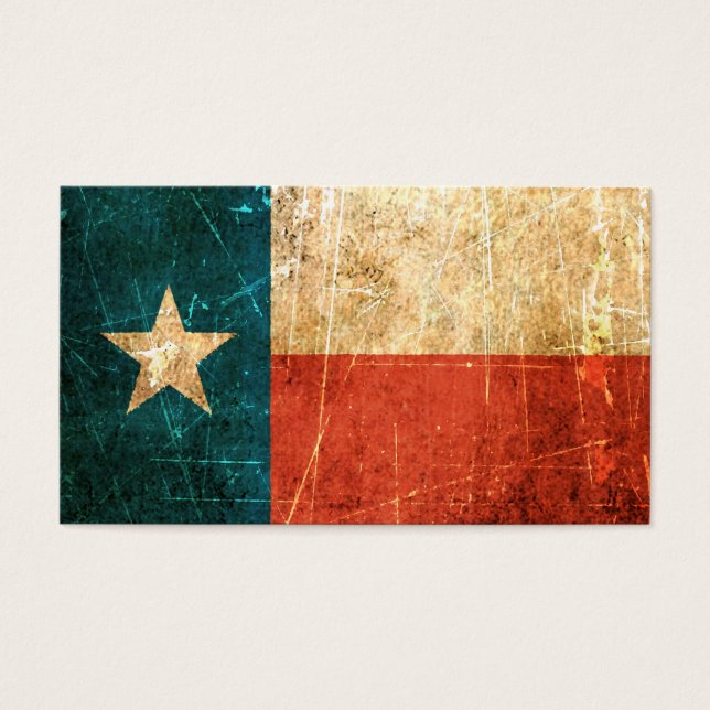 Drapeau texan soufflé et usé (Devant)