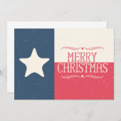 Drapeau Texas Joyeux Noël Invitation ou carte (Devant / Derrière)