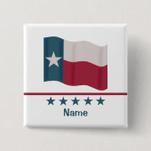 Drapeau Texas Lone Star Nom personnalisé Badge (Devant)