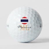 Drapeau thaïlandais monogramme & balles de golf th (Recto)