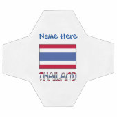 Drapeau thaïlandais thaï bleu nom personnalisé (Plat)