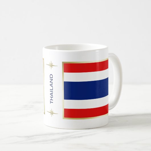 Drapeau Thaïlande + Plan Mug (Devant droit)