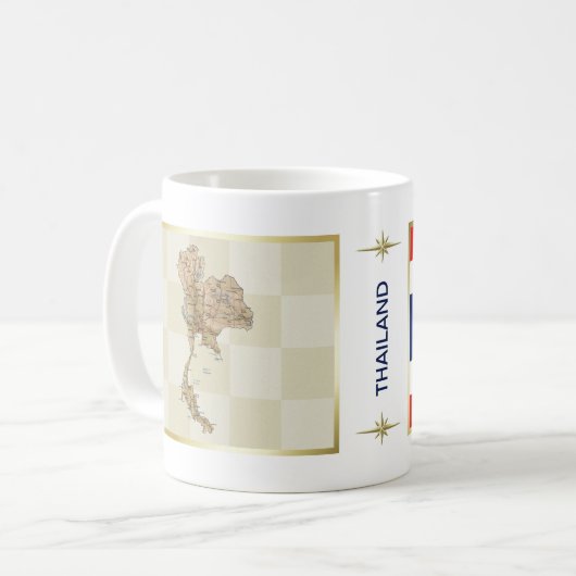 Drapeau Thaïlande + Plan Mug (Devant gauche)