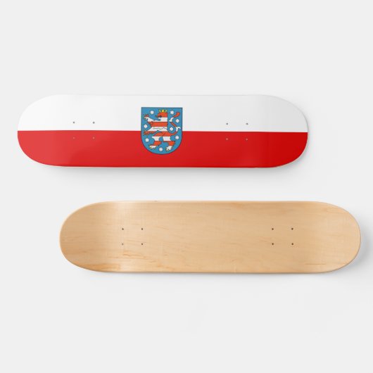 Drapeau Thuringe Skateboard (Horz)