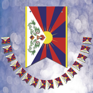 Drapeau Tibétain & Parti Tibet Bannières / Mariage