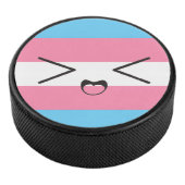 Drapeau trans avec palet de hockey visage mignon e (3/4/2016 12:00:00 AM)