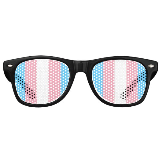 drapeau trans sur des lunettes de soleil (Devant)