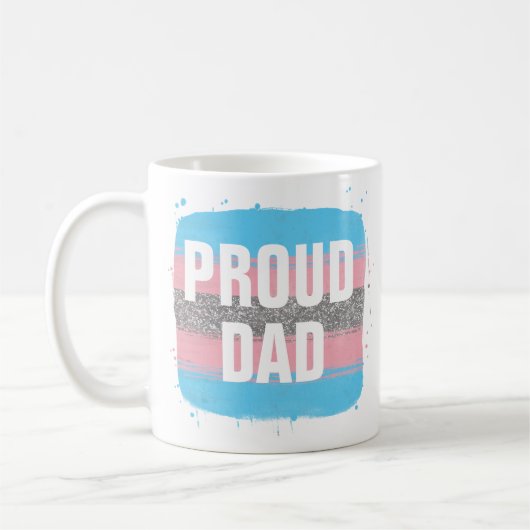 Drapeau Transgenre Fier Papa Café Mug (Gauche)