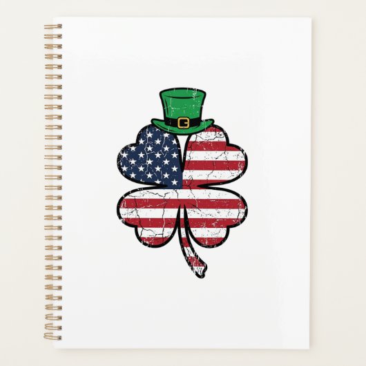 Drapeau Trèfle Vintage Fête de la Saint-Patrick (Devant)