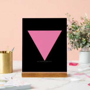 Drapeau triangle rose de SlipperyJoe's symbole ros