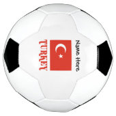 Drapeau turc et turc avec votre nom balle de footb (Tourné)