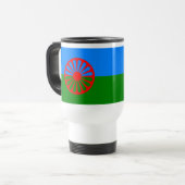 Drapeau tzigane Romany officiel Travel Mug (Devant gauche)