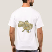 Drapeau Ukraine + Carte + T-shirt Texte (Dos)