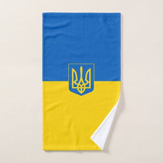 Drapeau ukrainien Armoiries (Serviette à main)