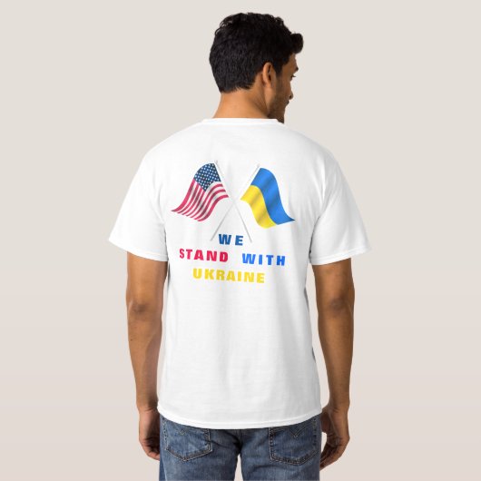 Drapeau Ukrainien Avec L'Ukraine T-Shirt USA (Dos entier)