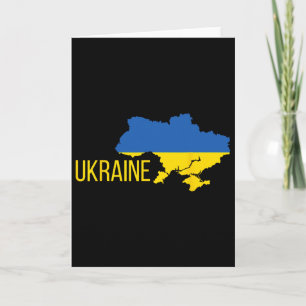 Drapeau ukrainien Carte Amour Soutien Ukrainiens U