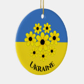 Drapeau ukrainien Design ornement en céramique (Droite)