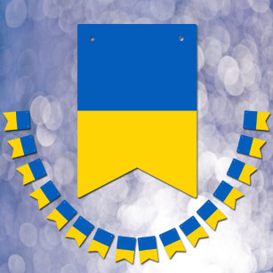 Drapeau ukrainien & Parti Ukraine Bannières / Mari